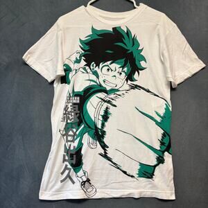 My Hero Academia Deku Graphic Tee White Anime Shirt Artwork Coquette Harajuk